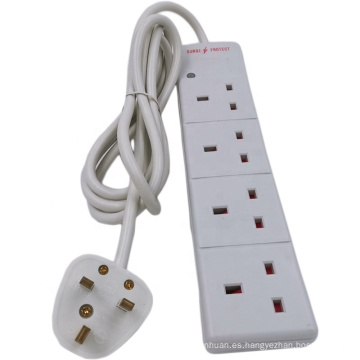 4 SOCKET SOCKECHE Surge Protector Power Strip UK